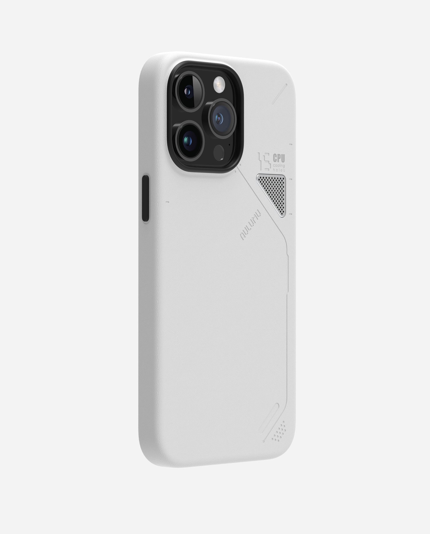 A15 iPhone 15 シリーズ対応 スマホケース|レザー|断熱窓|ホワイト|Magsafe
