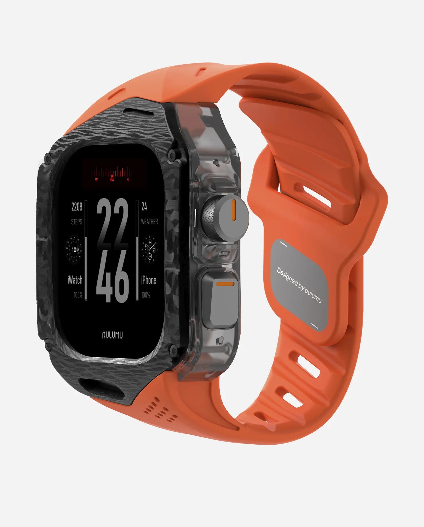 A01 Apple Watch Ultra 用 保護ケース/ハンド |カーボンケース | FKM ハンド