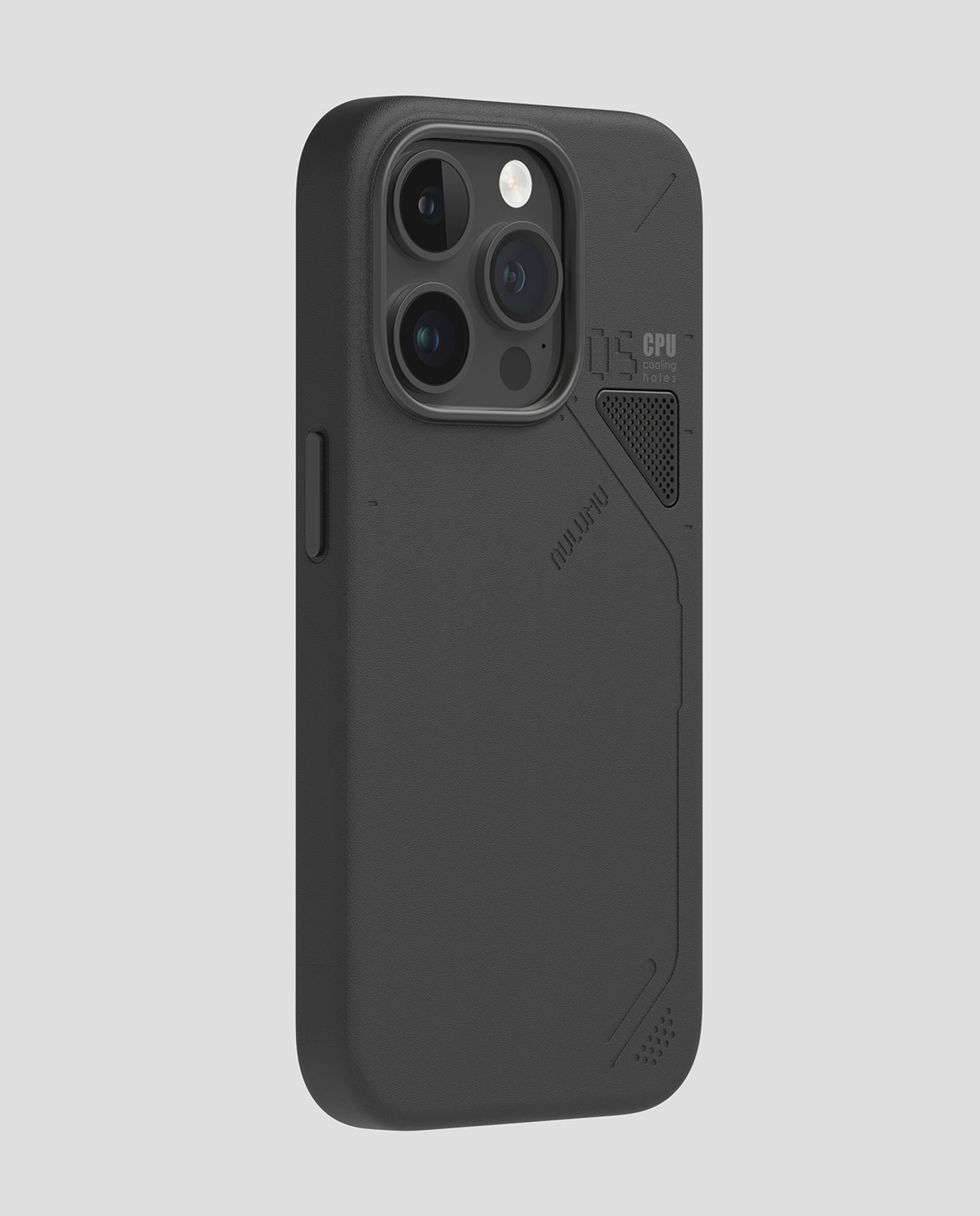 A05 iPhone 14 Pro/Max用 スマホケース|レザー|断熱窓| ブラック| Magsafe