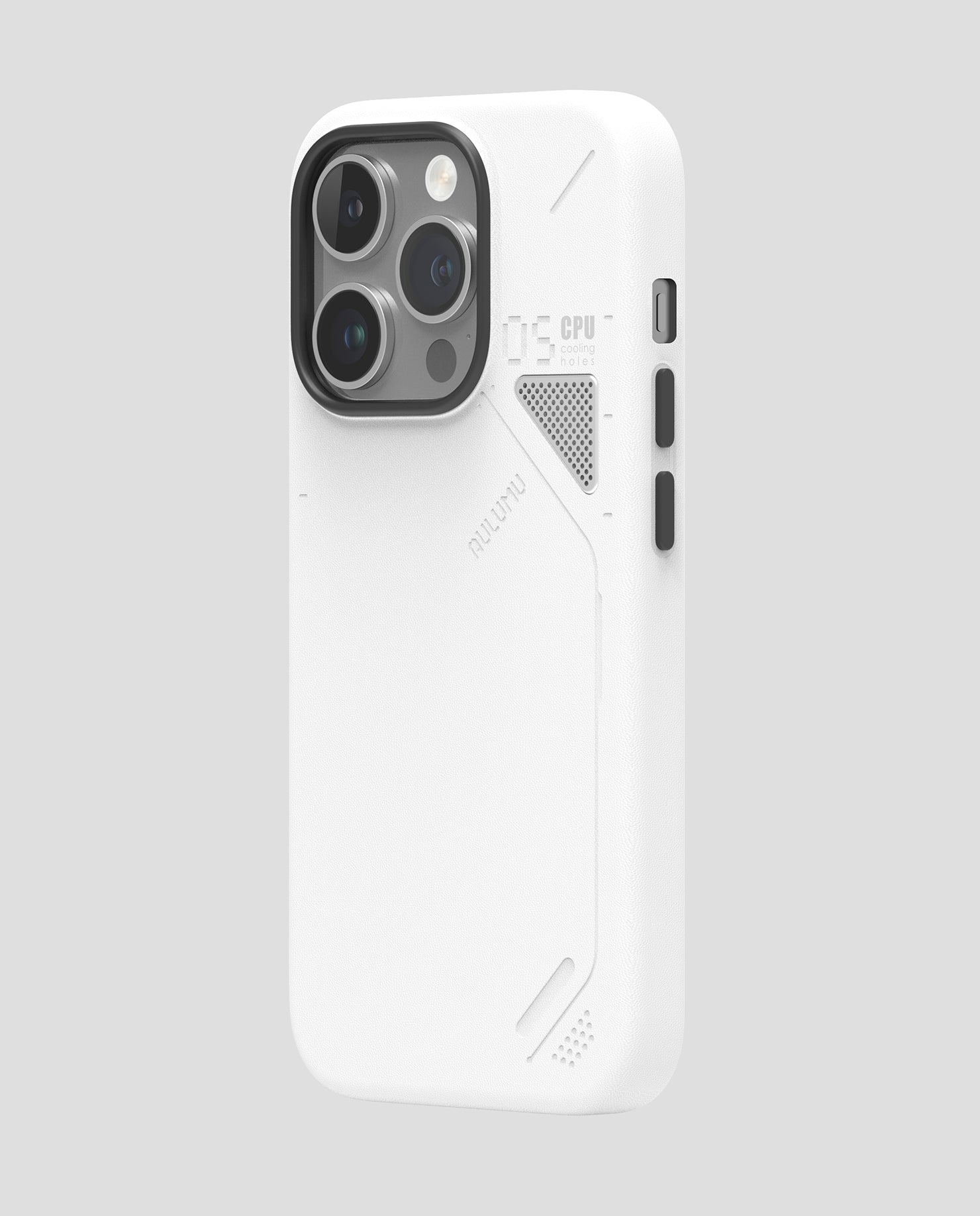 A05 iPhone 14 Pro/Max用 スマホケース|レザー|断熱窓| ホワイト| Magsafe