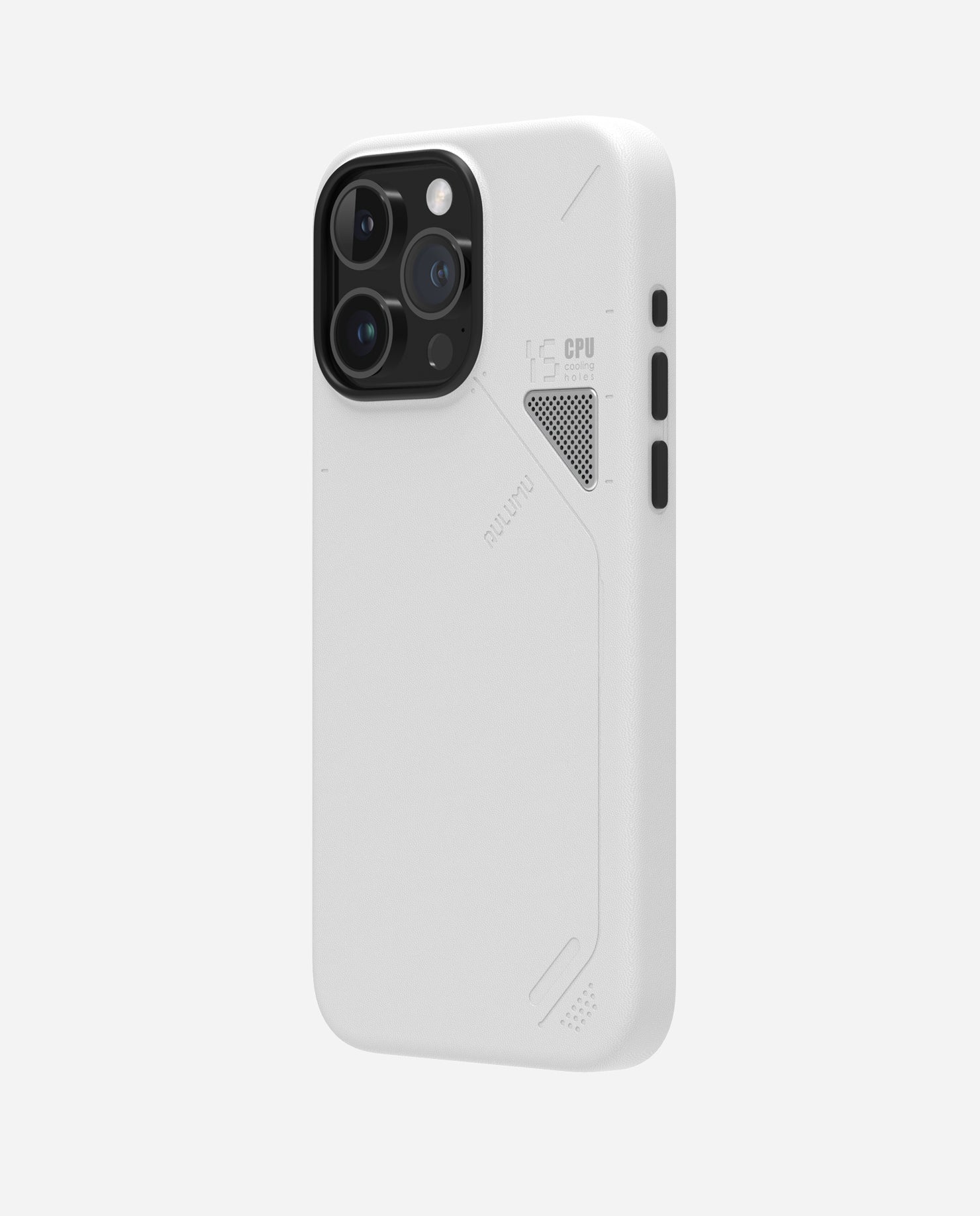 A15 iPhone 15 シリーズ対応 スマホケース|レザー|断熱窓|ホワイト|Magsafe