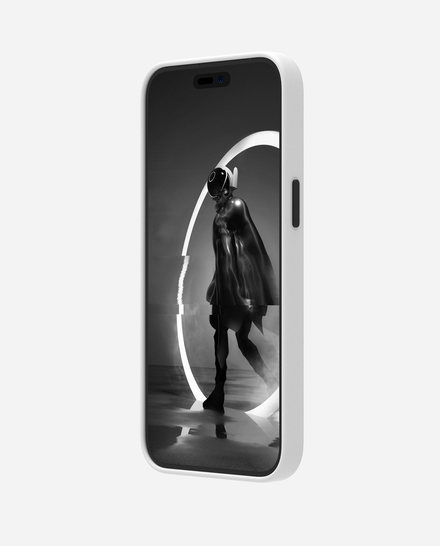 A15 iPhone 15 シリーズ対応 スマホケース|レザー|断熱窓|ホワイト|Magsafe