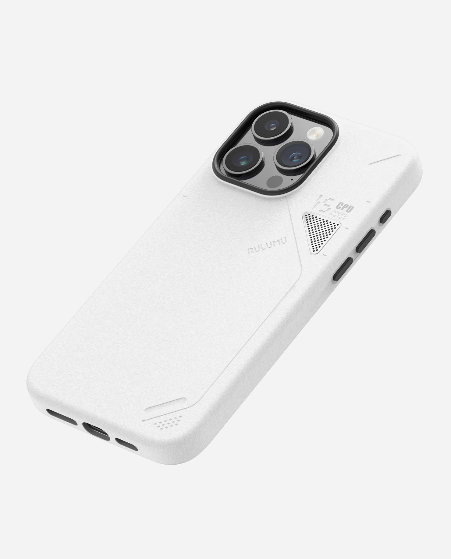 A15 iPhone 15 シリーズ対応 スマホケース|レザー|断熱窓|ホワイト|Magsafe