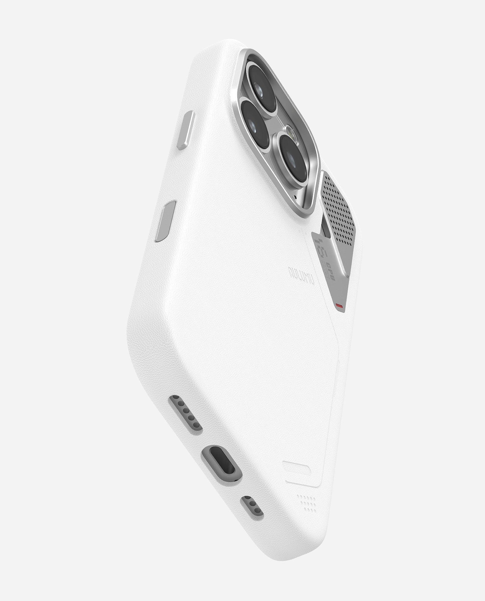 A16 iPhone 16 Proシリーズ対応 スマホケース|レザー|散熱|ホワイトとブラック|Magsafe|カメラリング