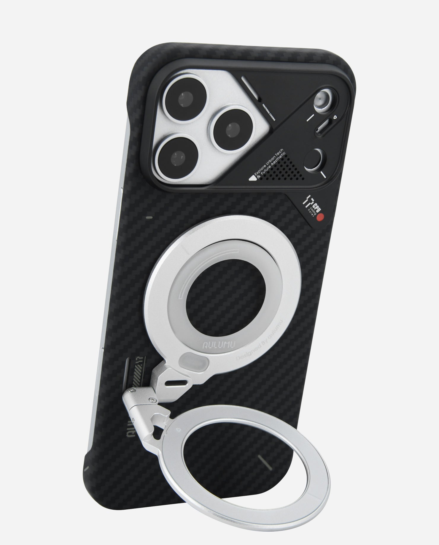 A17 iPhone 17 Proシリーズ対応 スマホケース|アラミド繊維|断熱窓|超薄型 & G09 360度回転式 スマホリング スタンド