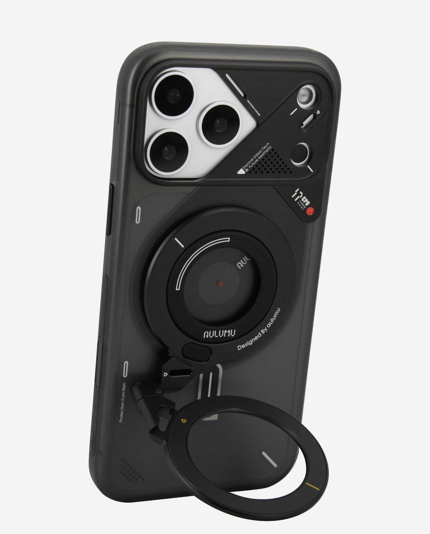 A17 iPhone 17シリーズ対応 スマホケース|磨き砂 & G09 360度回転式 スマホリング スタンド