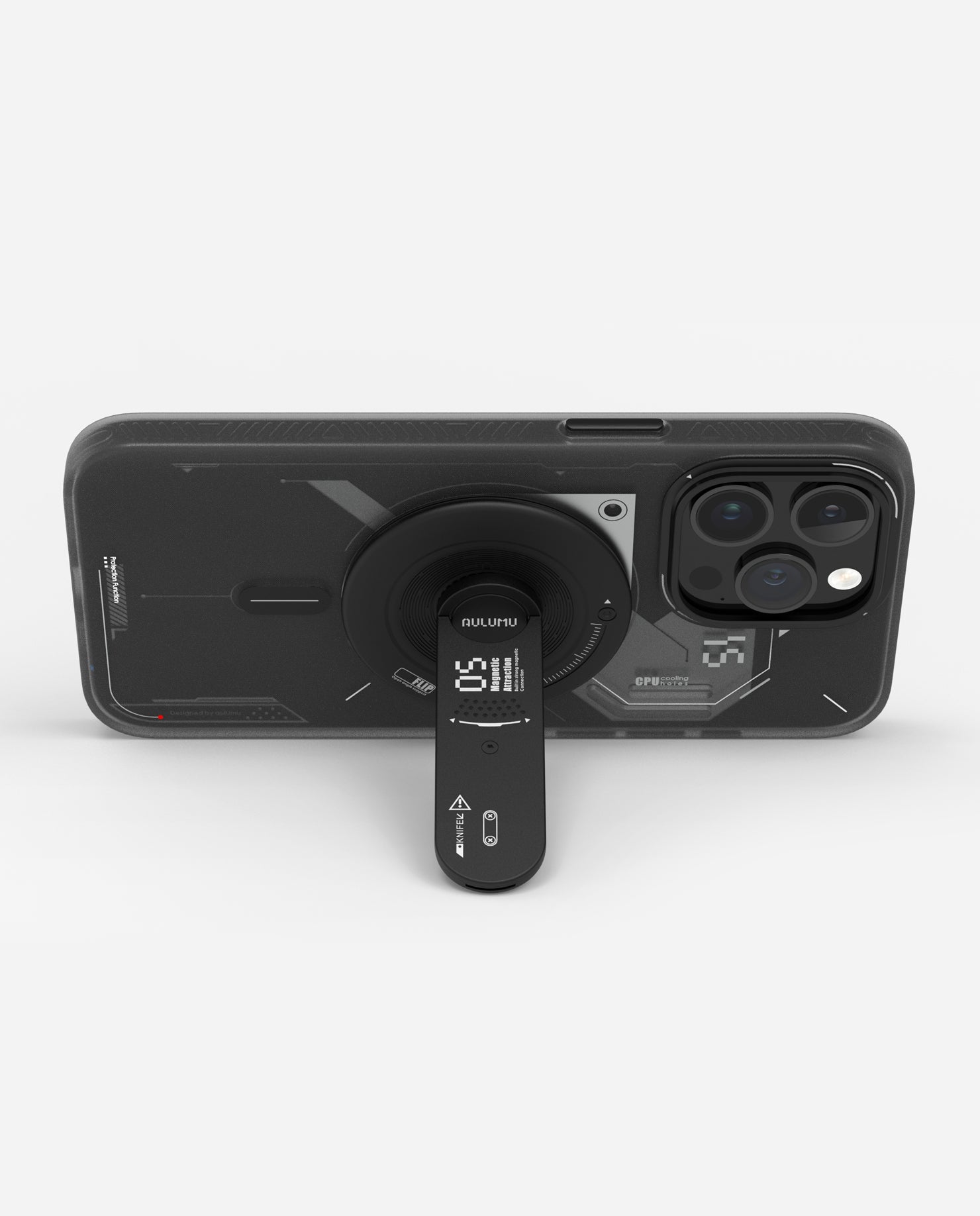 G05 スマホスタンド |4 in 1多機能|セラミックナイフ内蔵|ブラック|Magsafe