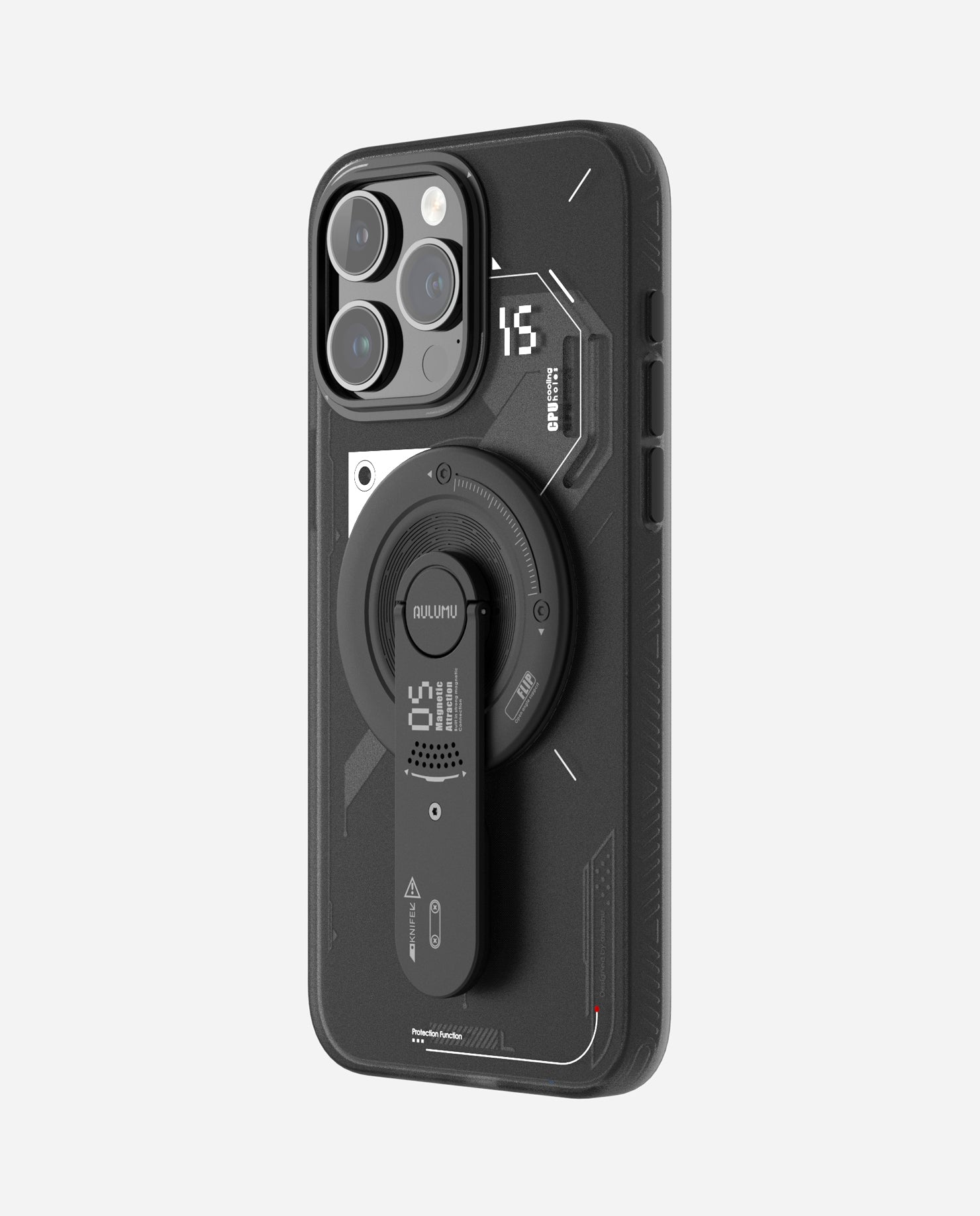 G05 スマホスタンド |4 in 1多機能|セラミックナイフ内蔵|ブラック|Magsafe