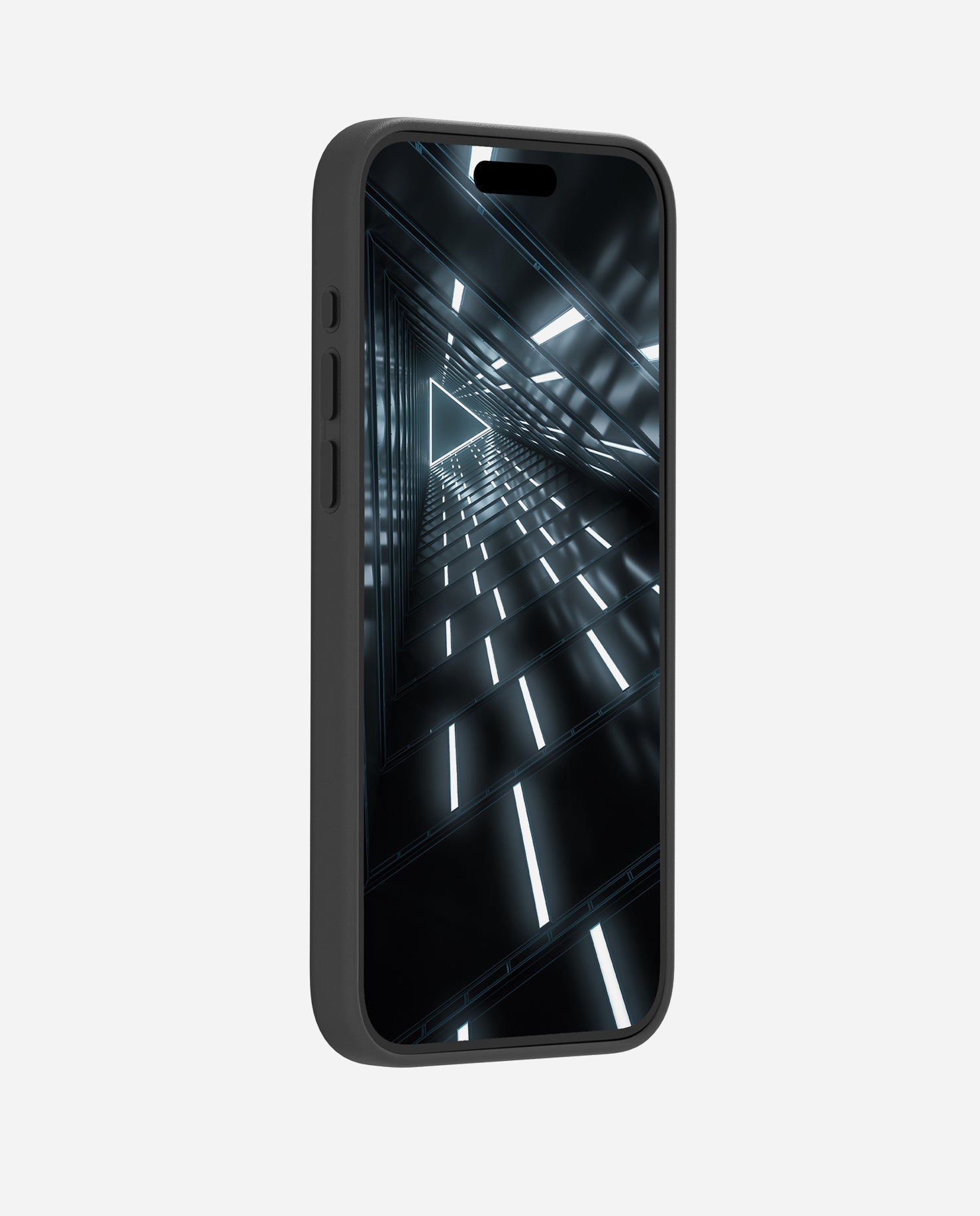 A15 iPhone 15 シリーズ対応 スマホケース|レザー|断熱窓|ブラック|Magsafe