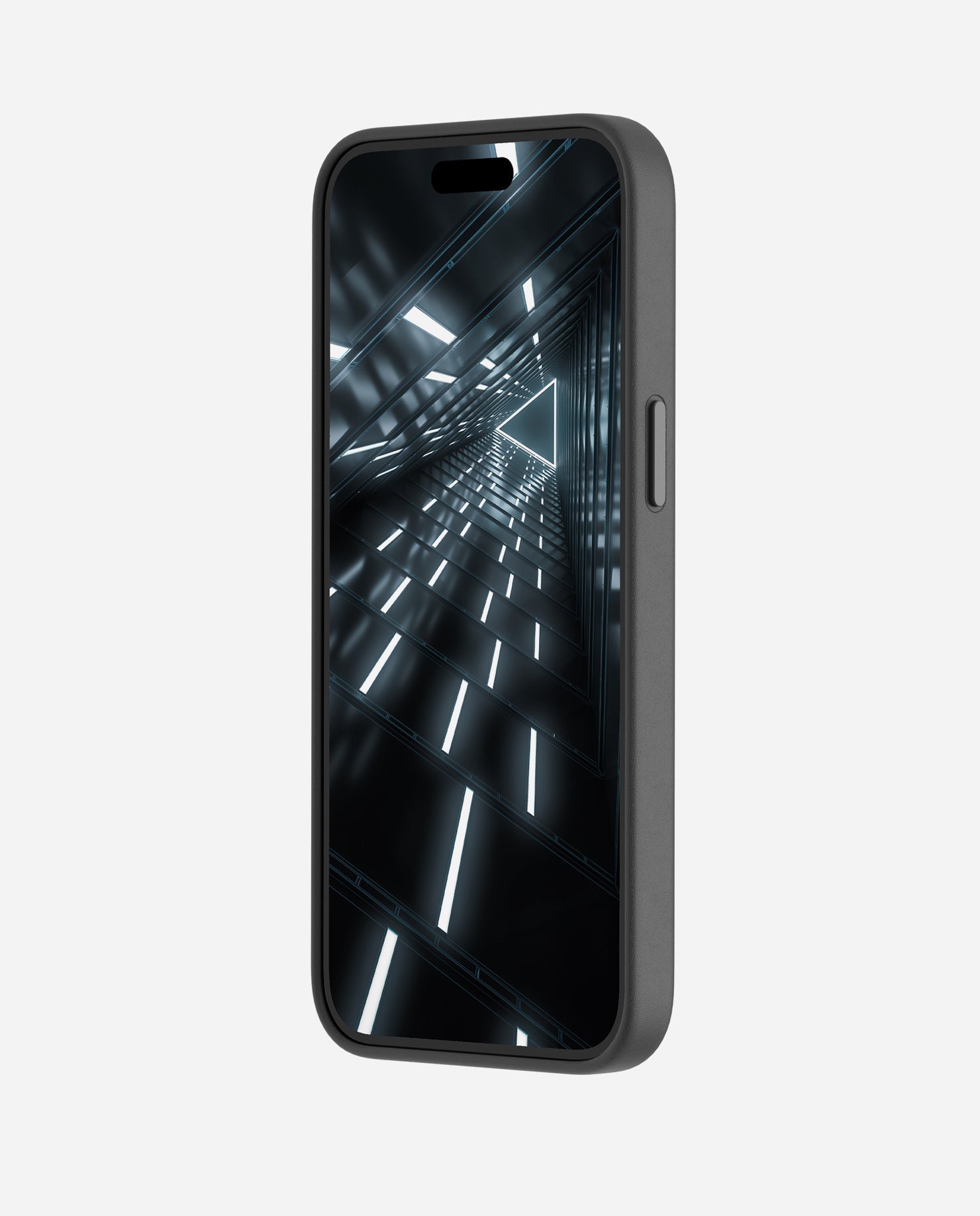 A15 iPhone 15 シリーズ対応 スマホケース|レザー|断熱窓|ブラック|Magsafe