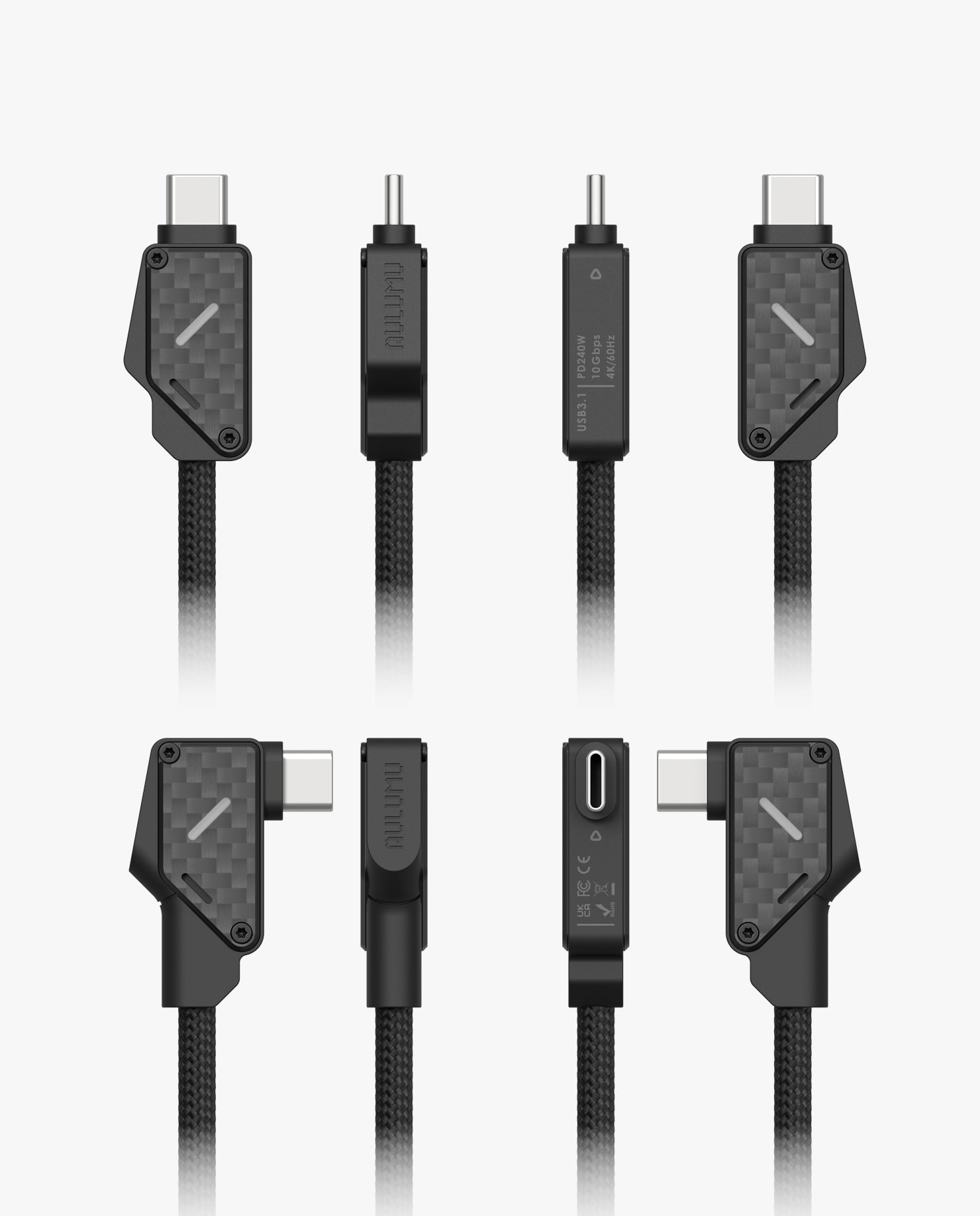 AULUMU M07 軽量・カーボン製240W 超高速充電 & データ転送ケーブル