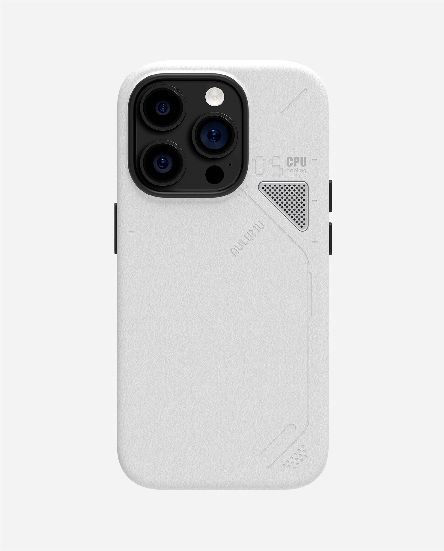 A05 iPhone 14 Pro/Max用 スマホケース|レザー|断熱窓| ホワイト| Magsafe