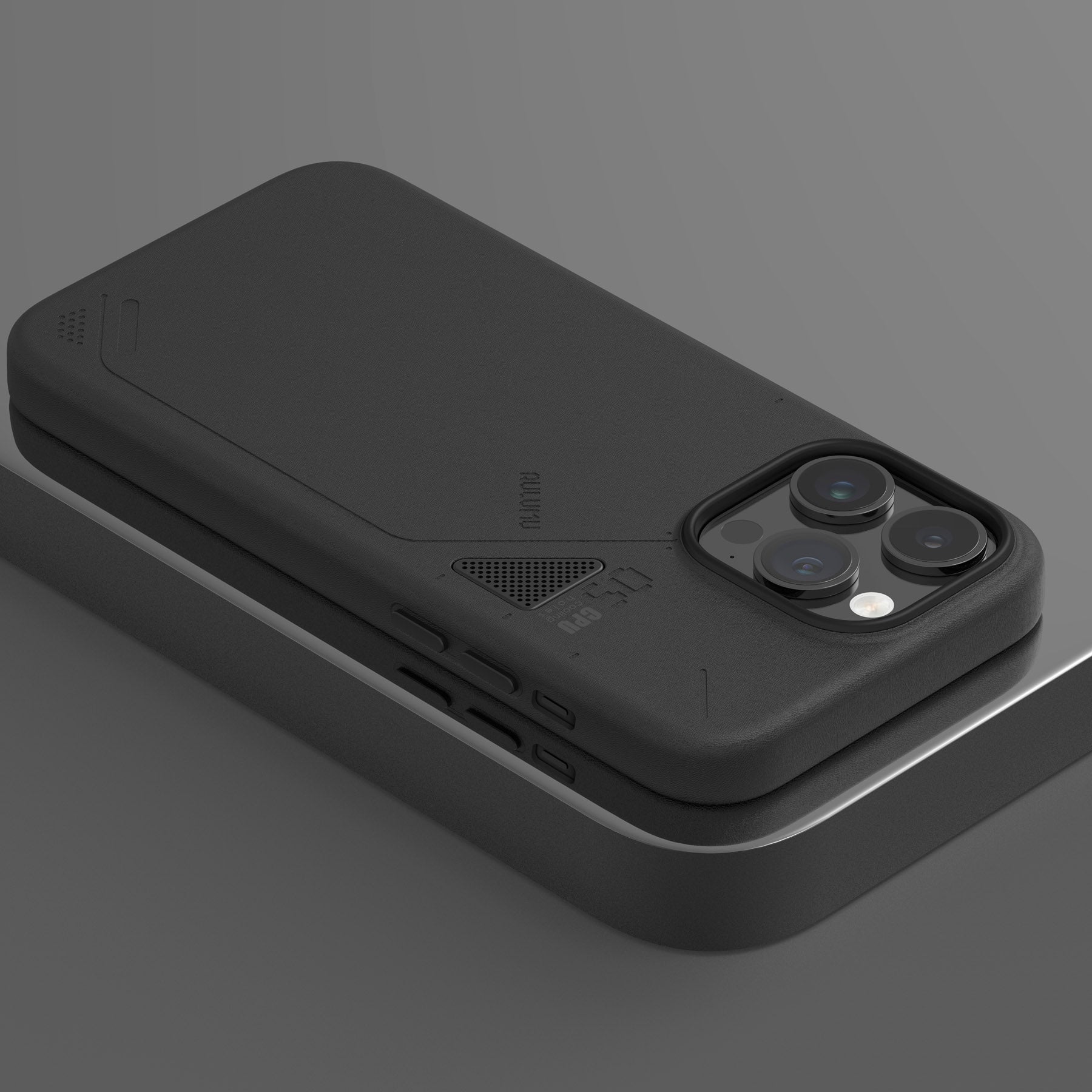 AULUMU A05 iPhone 14 Pro/Max用 スマホケース|レザー|断熱窓