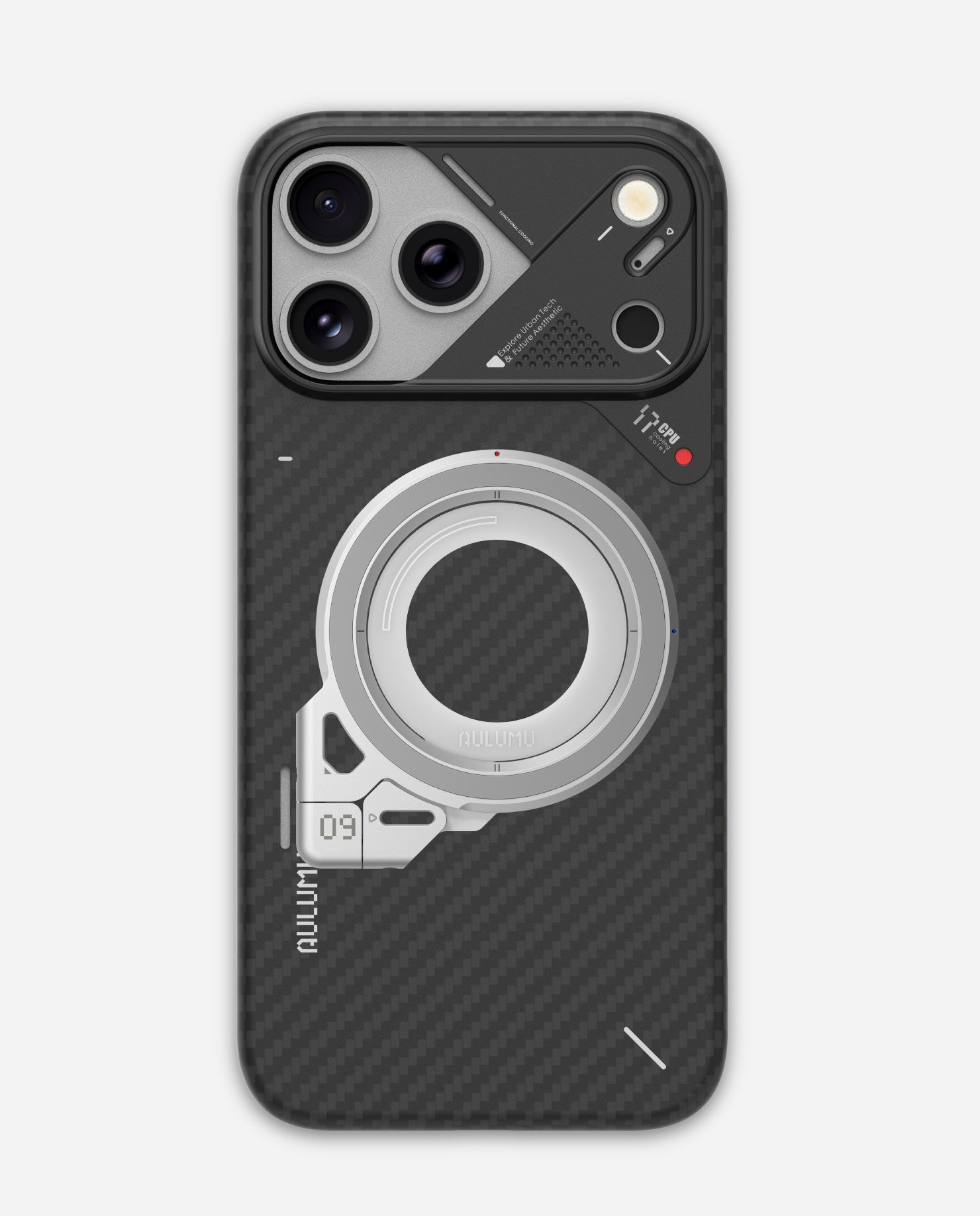 A17 iPhone 17 Proシリーズ対応 スマホケース|アラミド繊維|断熱窓|超薄型 & G09 360度回転式 スマホリング スタンド