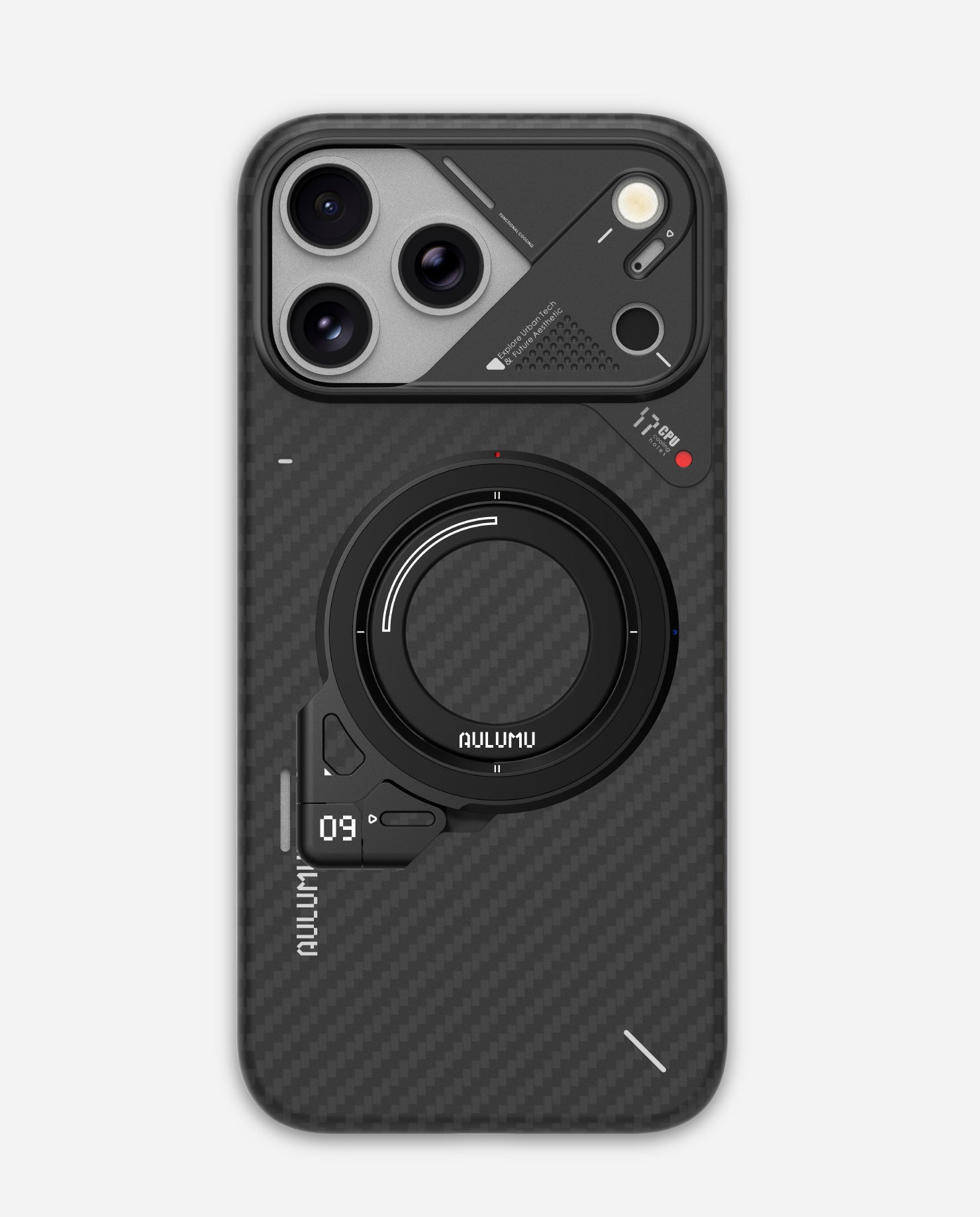 A17 iPhone 17 Proシリーズ対応 スマホケース|アラミド繊維|断熱窓|超薄型 & G09 360度回転式 スマホリング スタンド