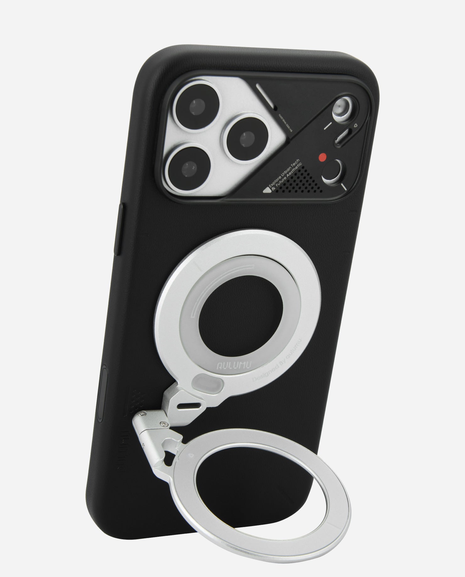 A17 iPhone 17 Proシリーズ対応 スマホケース|レザー & G09 360度回転式 スマホリング スタンド