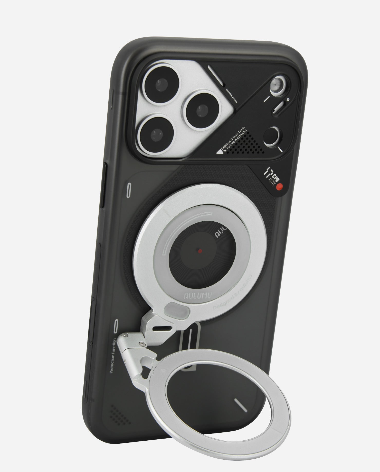 A17 iPhone 17シリーズ対応 スマホケース|磨き砂 & G09 360度回転式 スマホリング スタンド