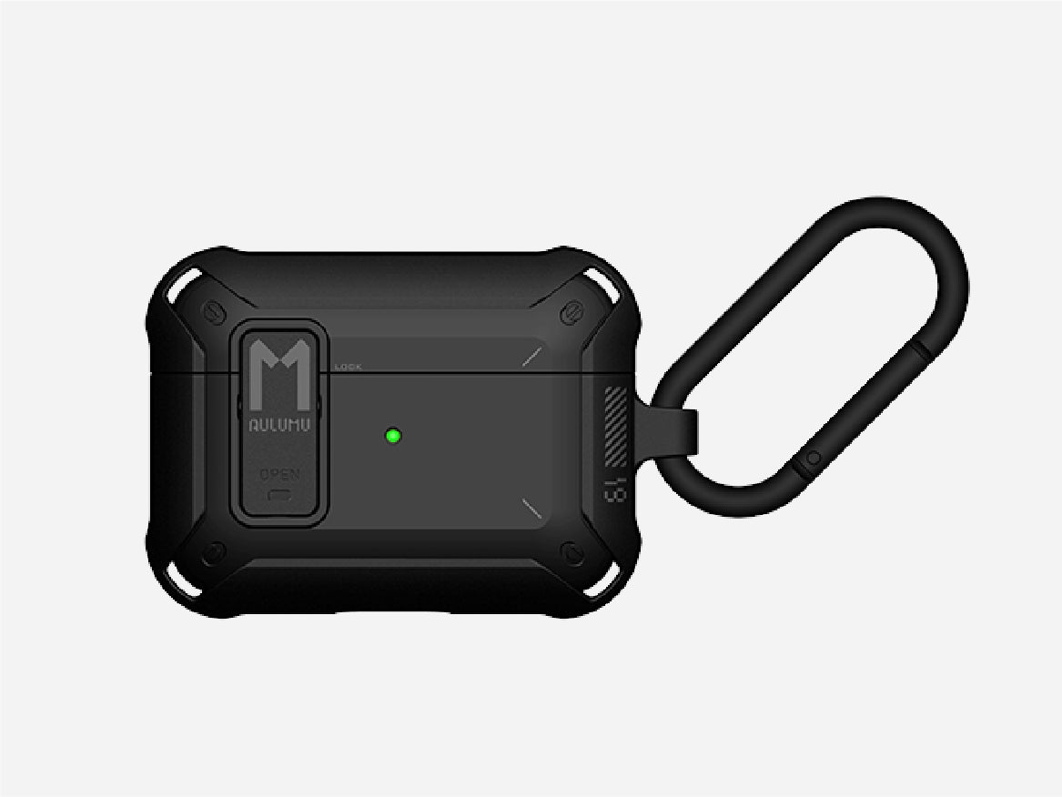 AULUMU A19 Airpods Pro 用 保護ケース ロック＆キーホルダー付き