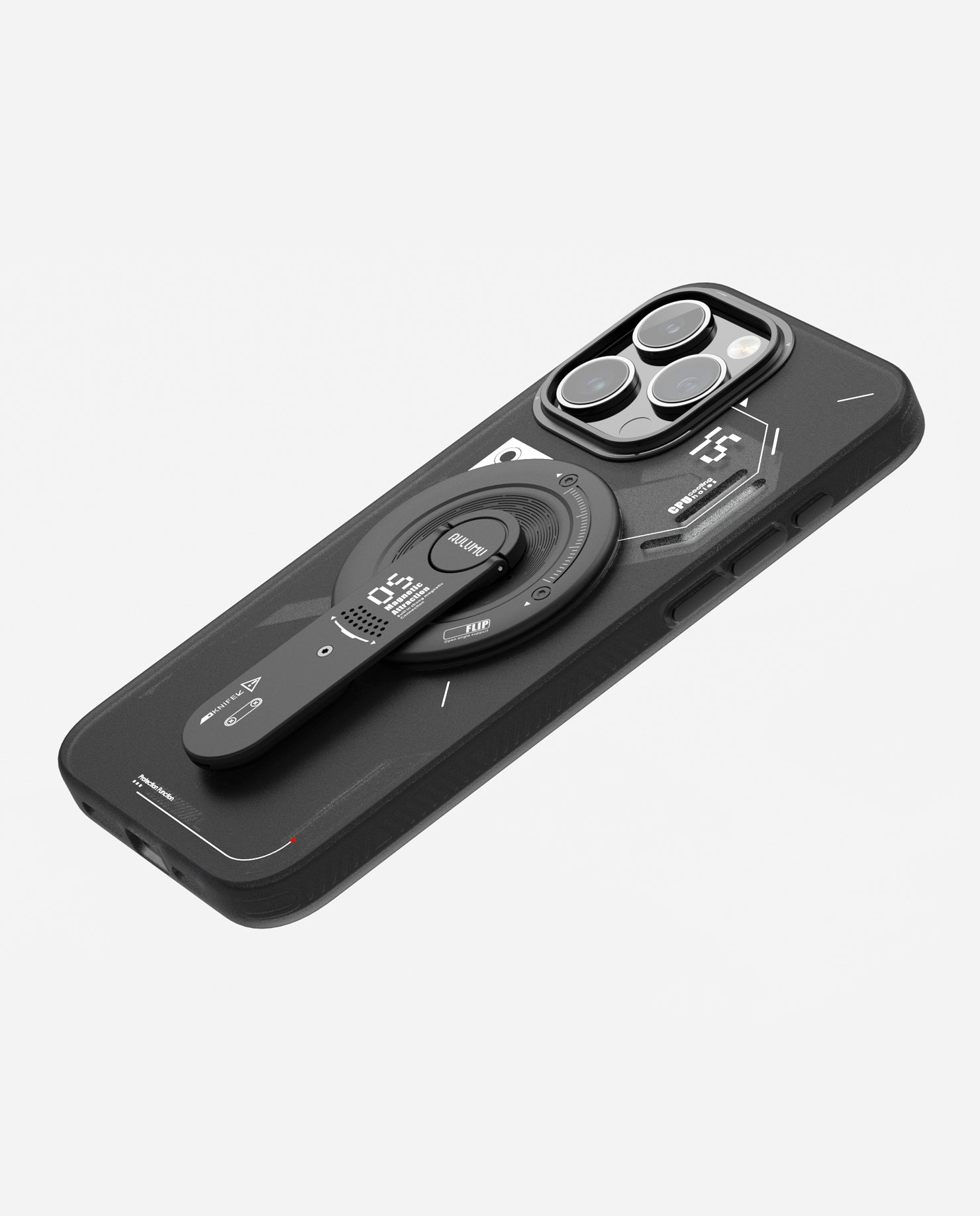 G05 スマホスタンド |4 in 1多機能|セラミックナイフ内蔵|ブラック|Magsafe