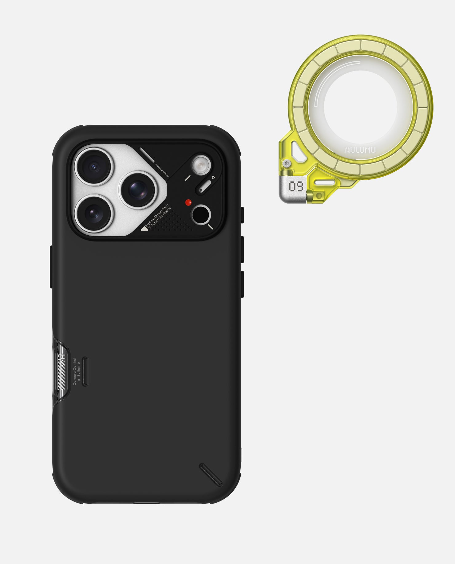 A17 iPhone 17シリーズ対応 スマホケース|軽くて薄型|防振|散熱 & G09 Ghost 360度回転式 スマホリング スタンド